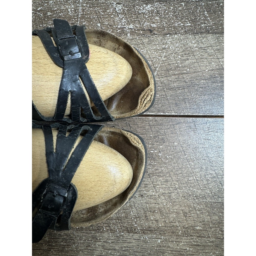 Birkenstock‎ Granada Women's Sandal Black Leather Size 39 US 8W - Picture 7 of 8